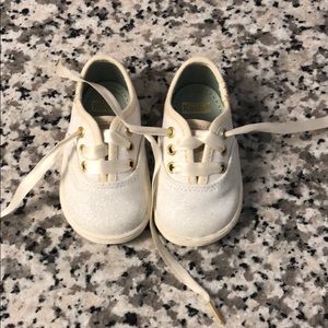 Kate Spade white glitter keds shoes